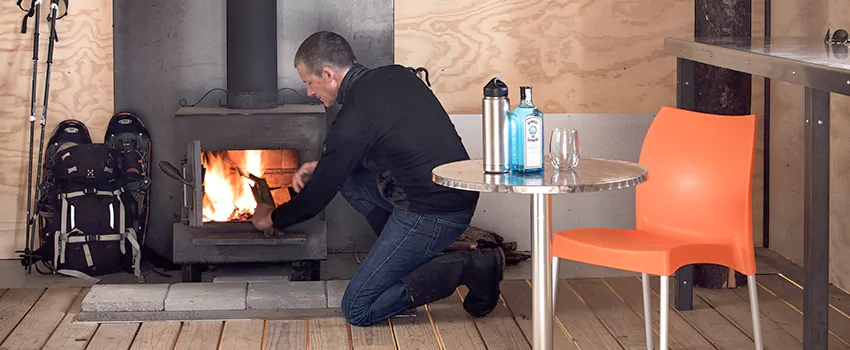 Open Hearth Wood Fireplace Installation in Keswick, ON